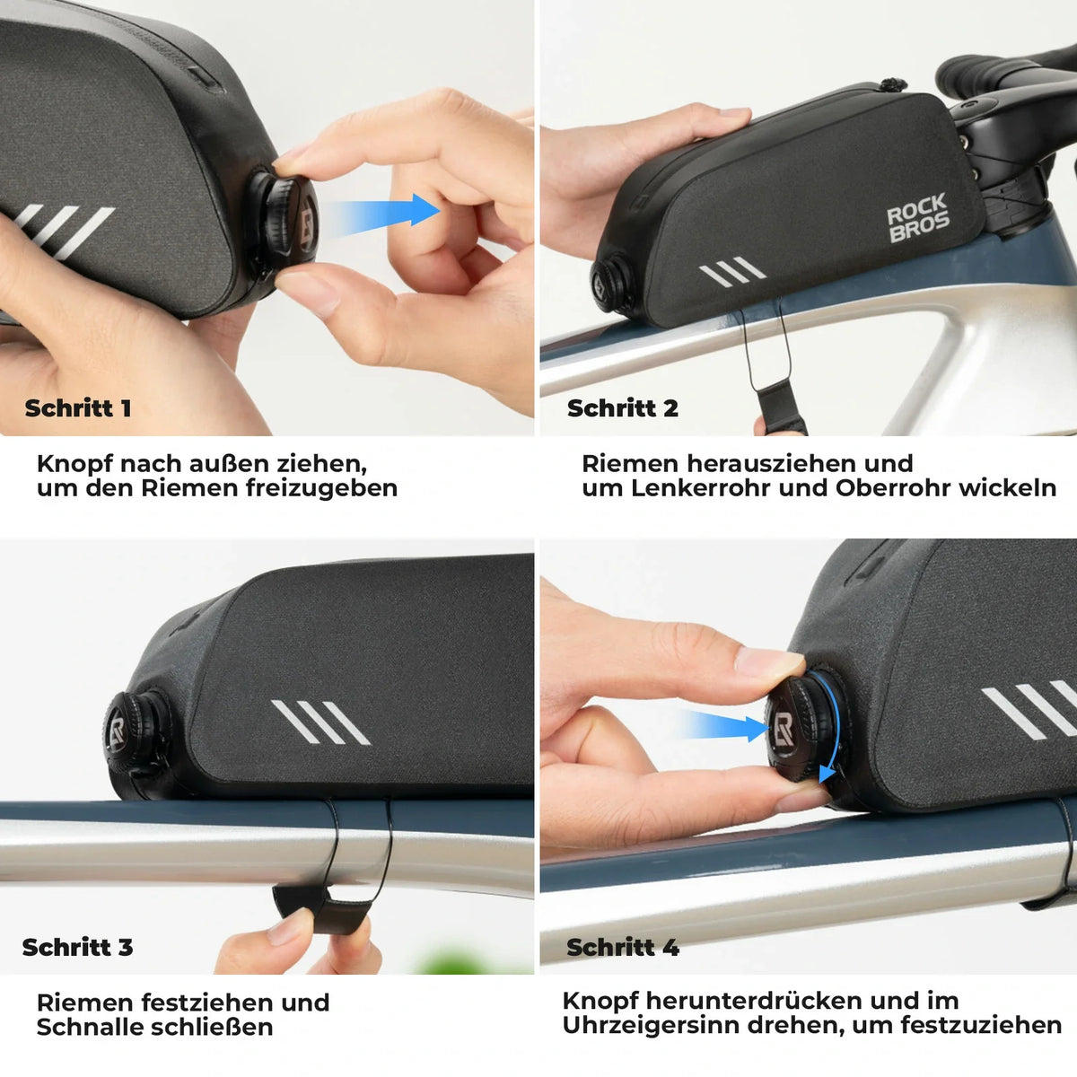 ROCKBROS 0,9L Fiets Buisboven TAS Waterdicht Draaisluiting