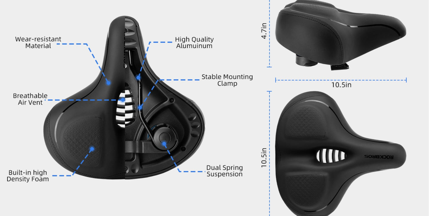 ROCKBROS Breed fietszadel voor hometrainer/fiets Peloton fietsstoeltje