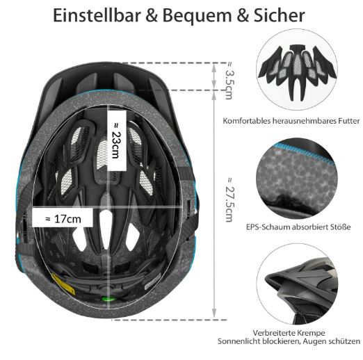ROCKBROS kinderfietshelm Afneembare sportveiligheidshelm voor kinderen