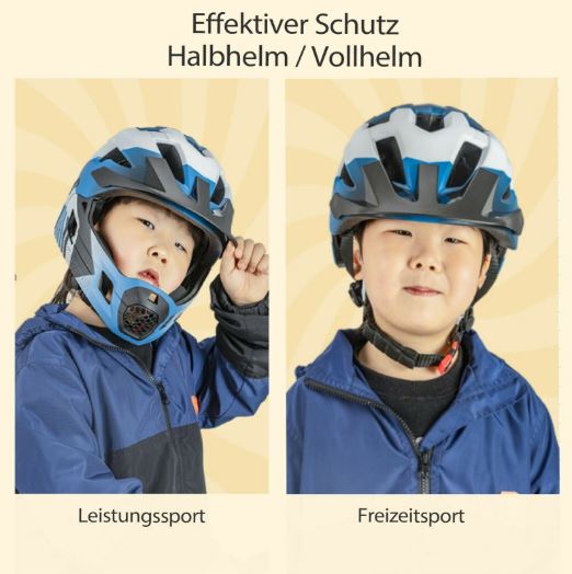 ROCKBROS kinderfietshelm Afneembare sportveiligheidshelm voor kinderen