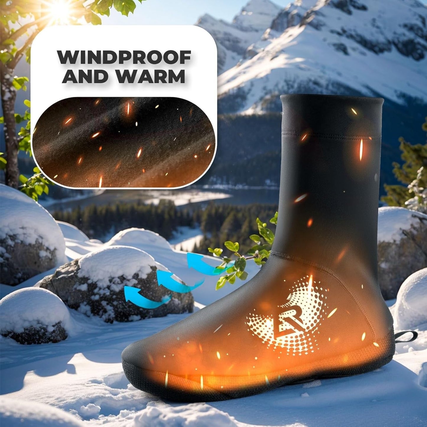ROCKBROS fietsoverschoenen LF1274 warme overschoenen, waterafstotend, geschikt voor -5 tot 10 graden voor racefiets MTB