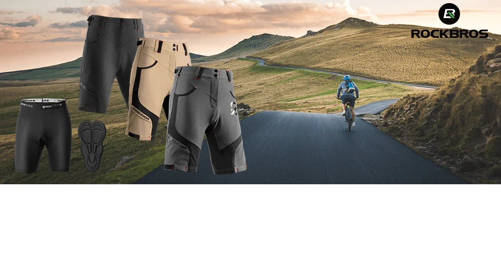 ROCKBROS Elite Shorts met binnenbroek & pad Heren Zwart