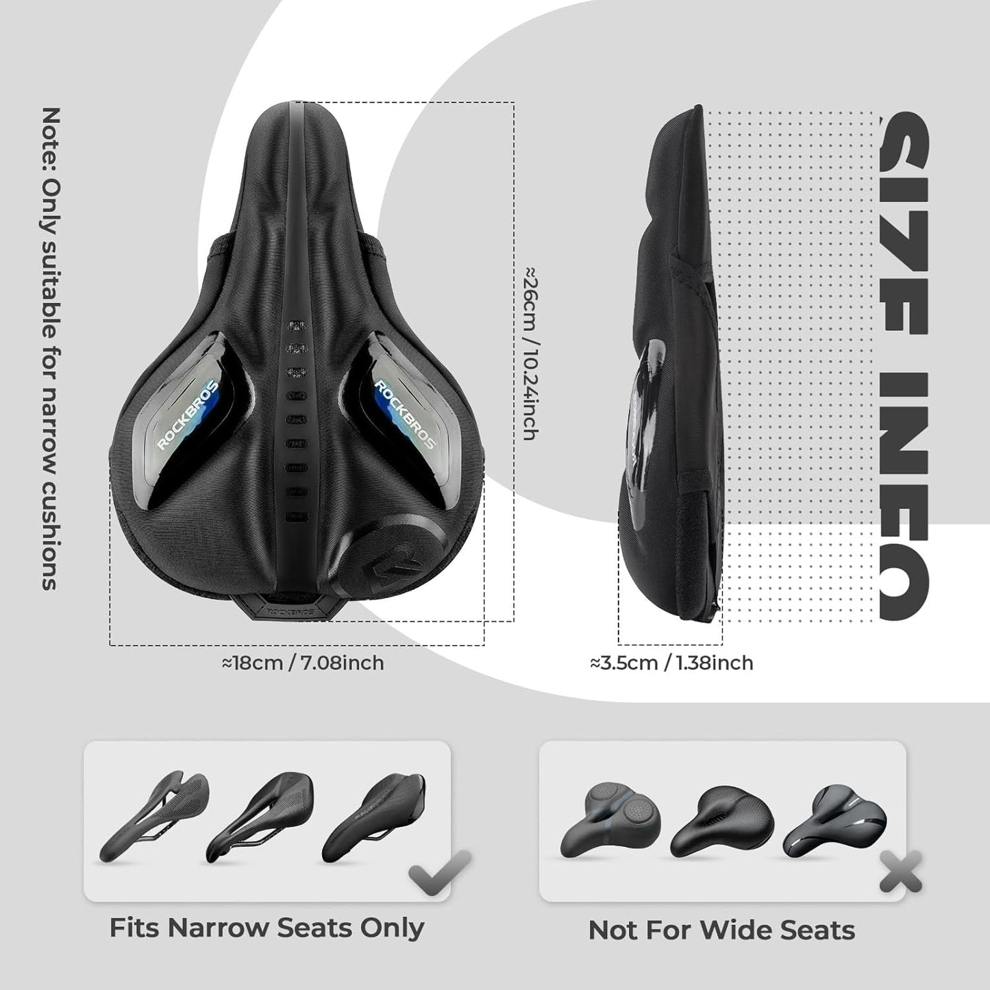 Fietszadelhoes met regenbeschermende gelzadelhoes voor MTB racefiets e-bike rood/blauw