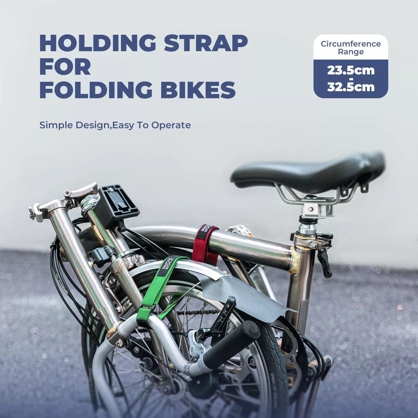 ROCKBROS Kabelbinder met klittenband spanband spanband 49,8 cm fietsriemen voor bevestiging