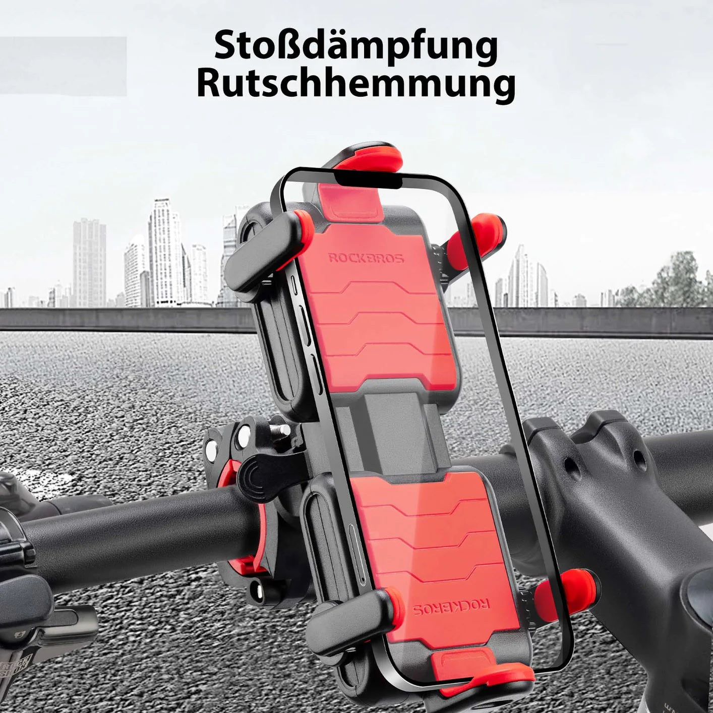 ROCKBROS fiets-gsm-houder motorhouder stuur 360° universele smartphone