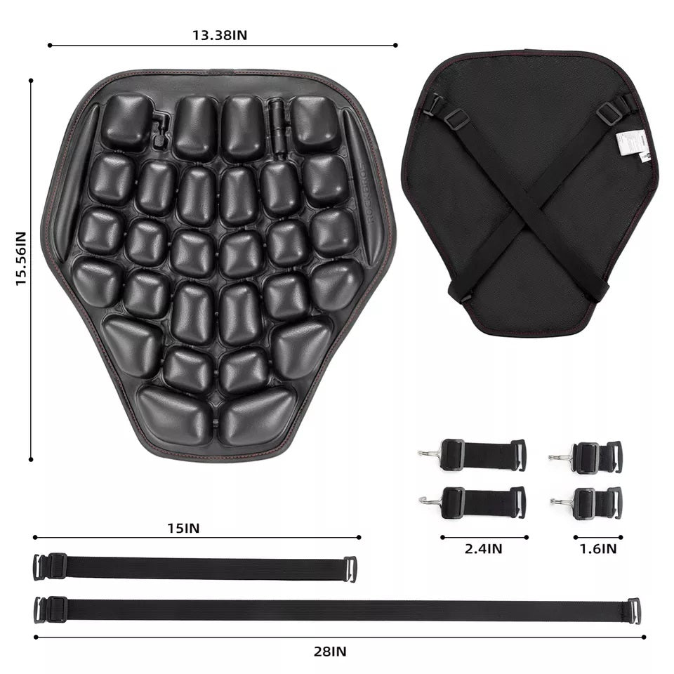 ROCKBROS motorfietszadelhoes waterdicht schokabsorberend 3D opblaasbaar zadel