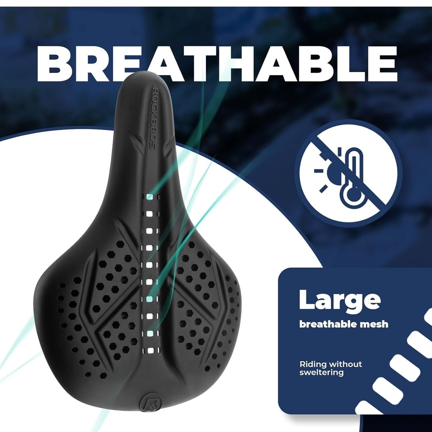 ROCKBROS fietszadelhoes gel fietszadelhoes ademend gewatteerde zadelhoes voor mannen en vrouwen zwart/grijs (25,5 x 18 cm)
