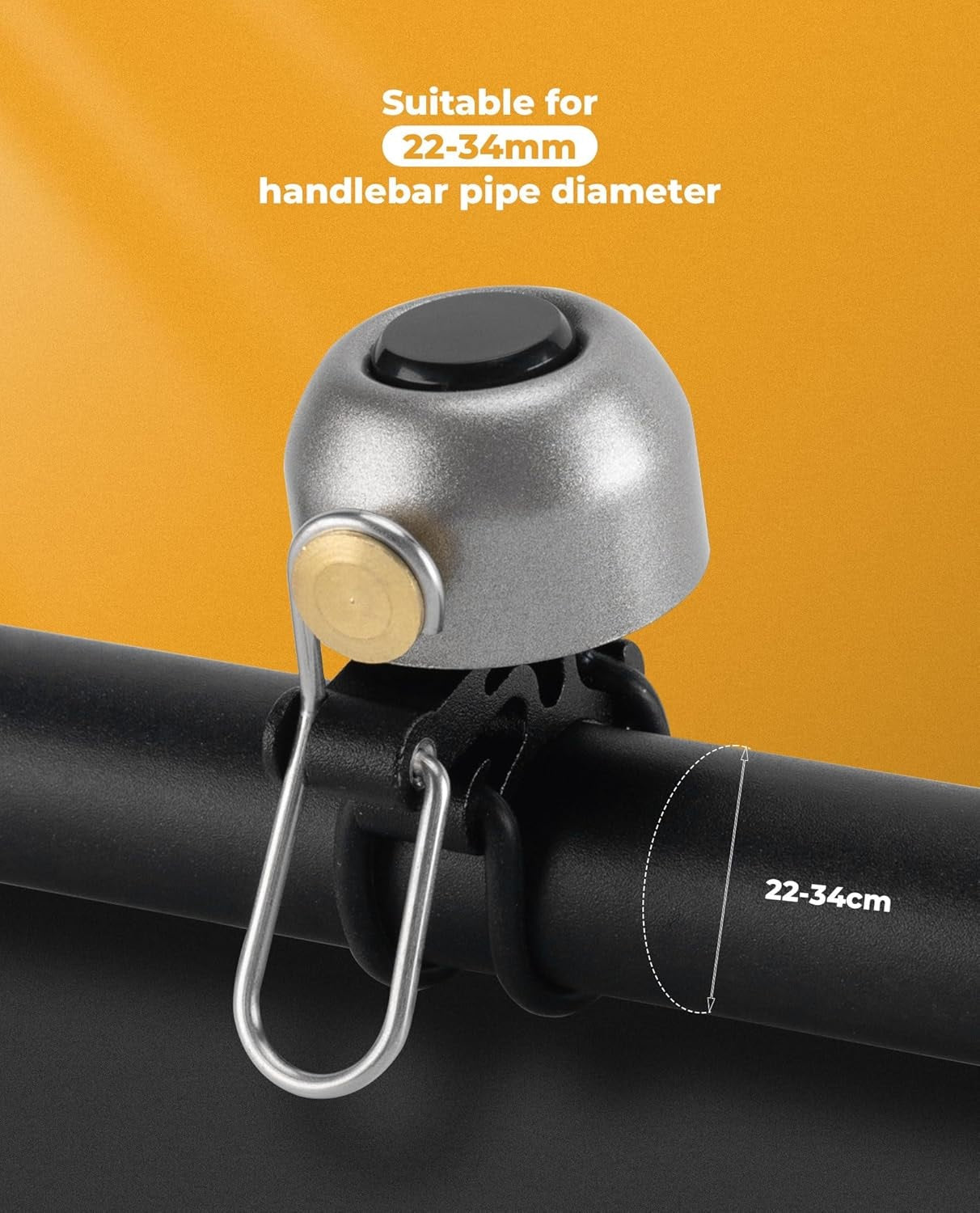 ROCKBROS fietsbel stuur klassiek, mountainbike retro fietsbel luide bel fiets koperen fietsbel voor 22-34 mm