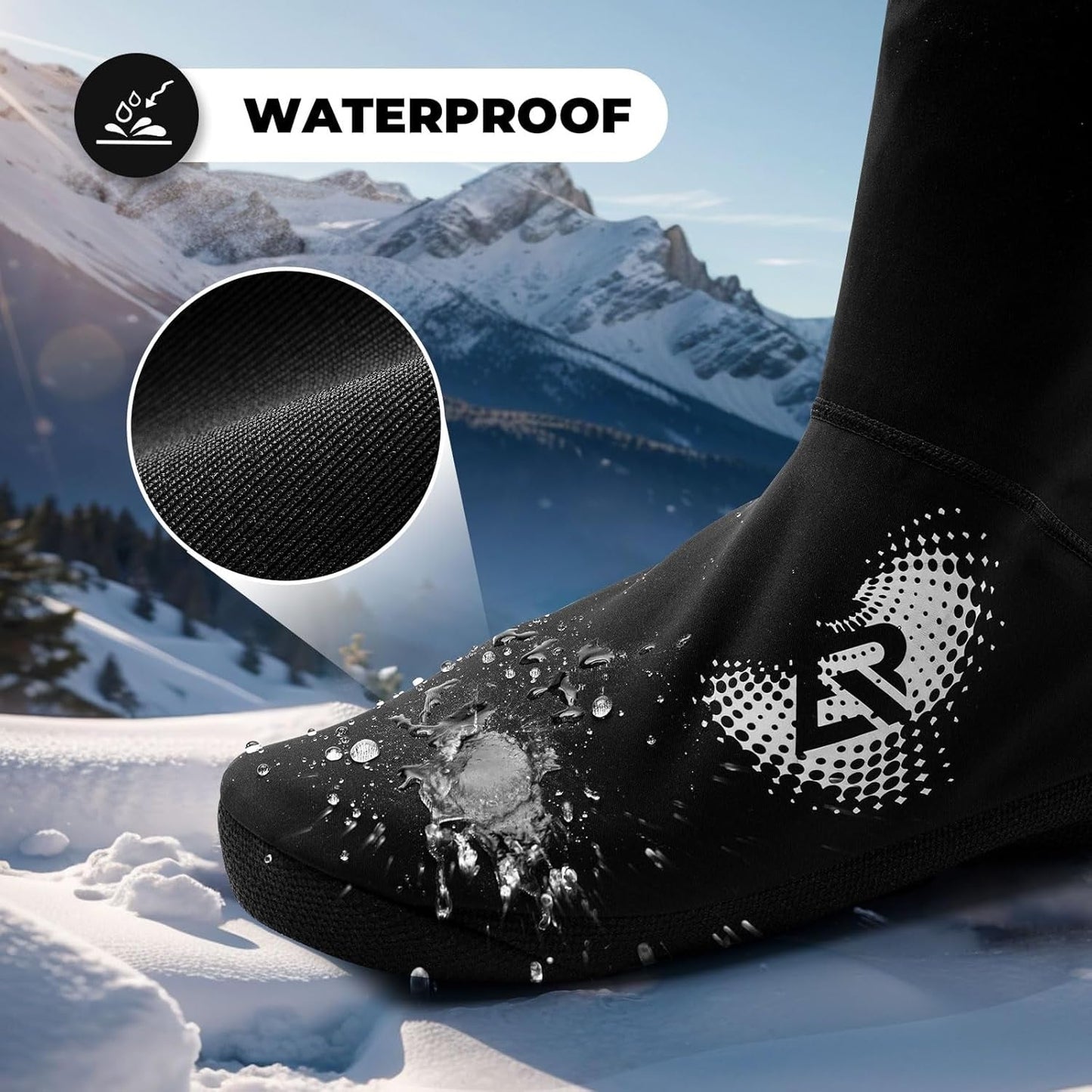 ROCKBROS fietsoverschoenen LF1274 warme overschoenen, waterafstotend, geschikt voor -5 tot 10 graden voor racefiets MTB