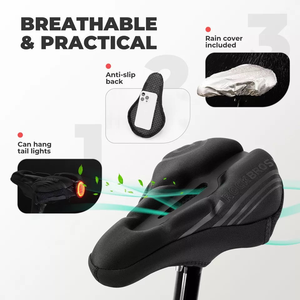 ROCKBROS fietszadelhoes gelzadelhoes met regenhoes unisex