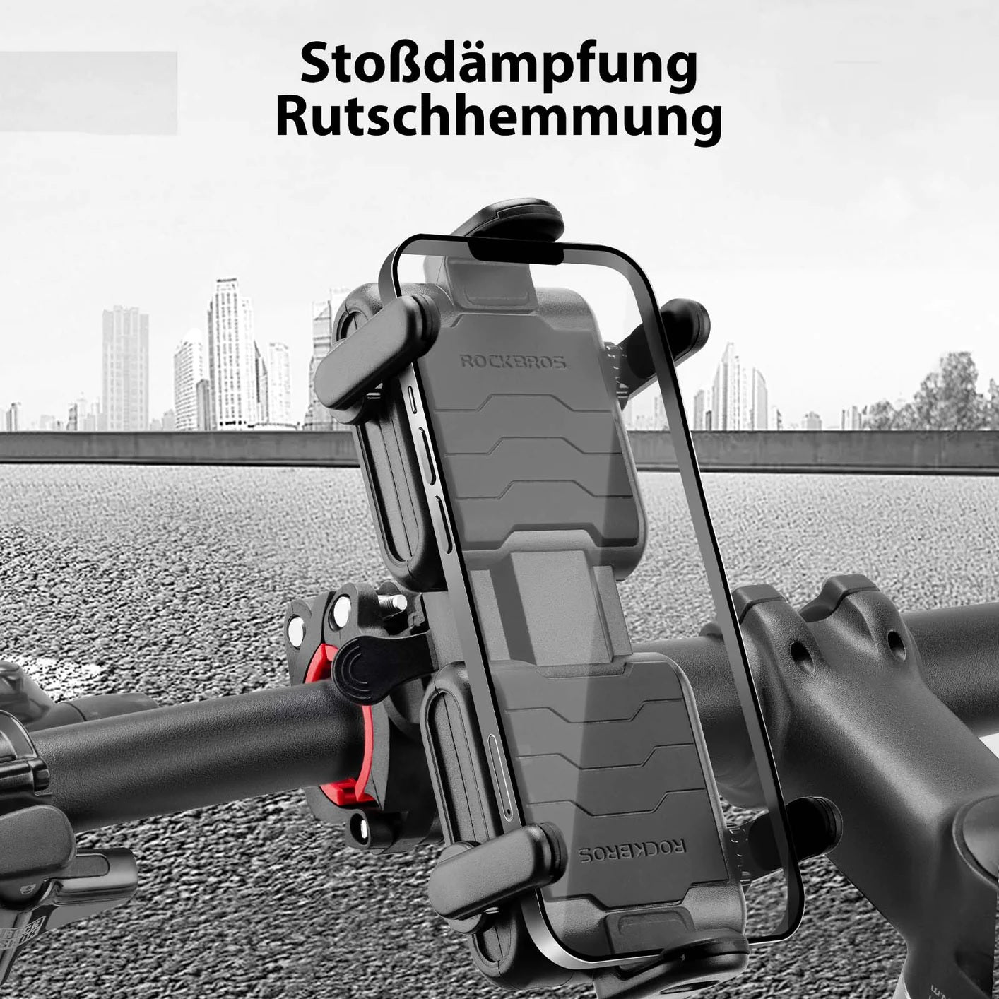 ROCKBROS fiets-gsm-houder motorhouder stuur 360° universele smartphone