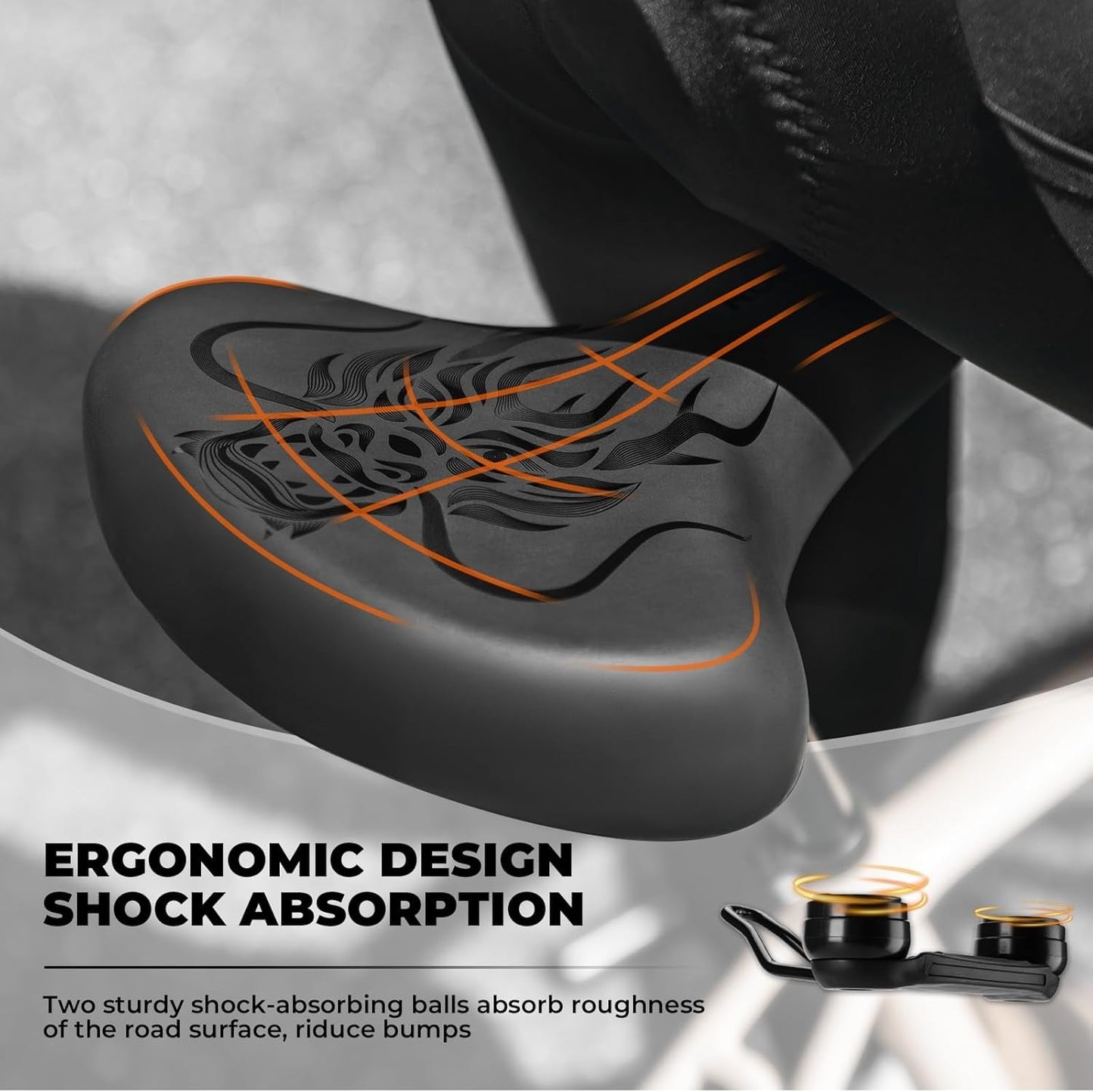 ROCKBROS fietszadel comfortabel fietszadel ergonomisch breed voor BMX MTB racefiets comfortabel