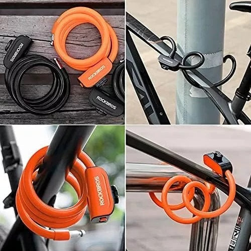 ROCKBROS fietsslot fietskabelslot met montagebeugel 2 sleutels