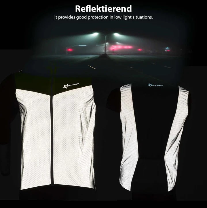 ROCKBROS Cycling Vest Reflecterend Running Vest Winddicht Ademend