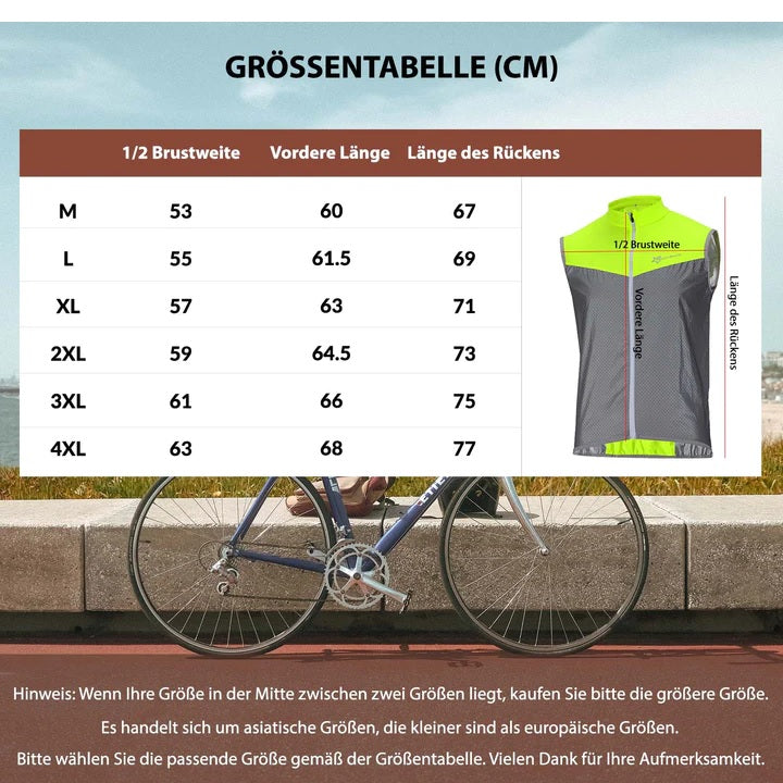 ROCKBROS Cycling Vest Reflecterend Running Vest Winddicht Ademend