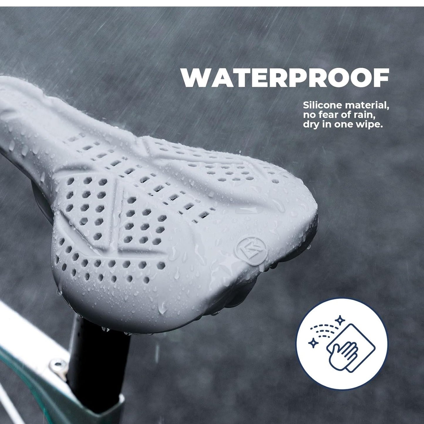 ROCKBROS fietszadelhoes gel fietszadelhoes ademend gewatteerde zadelhoes voor mannen en vrouwen zwart/grijs (25,5 x 18 cm)