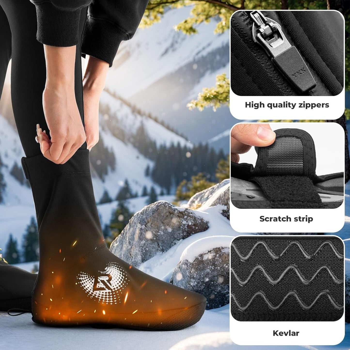 ROCKBROS fietsoverschoenen LF1274 warme overschoenen, waterafstotend, geschikt voor -5 tot 10 graden voor racefiets MTB