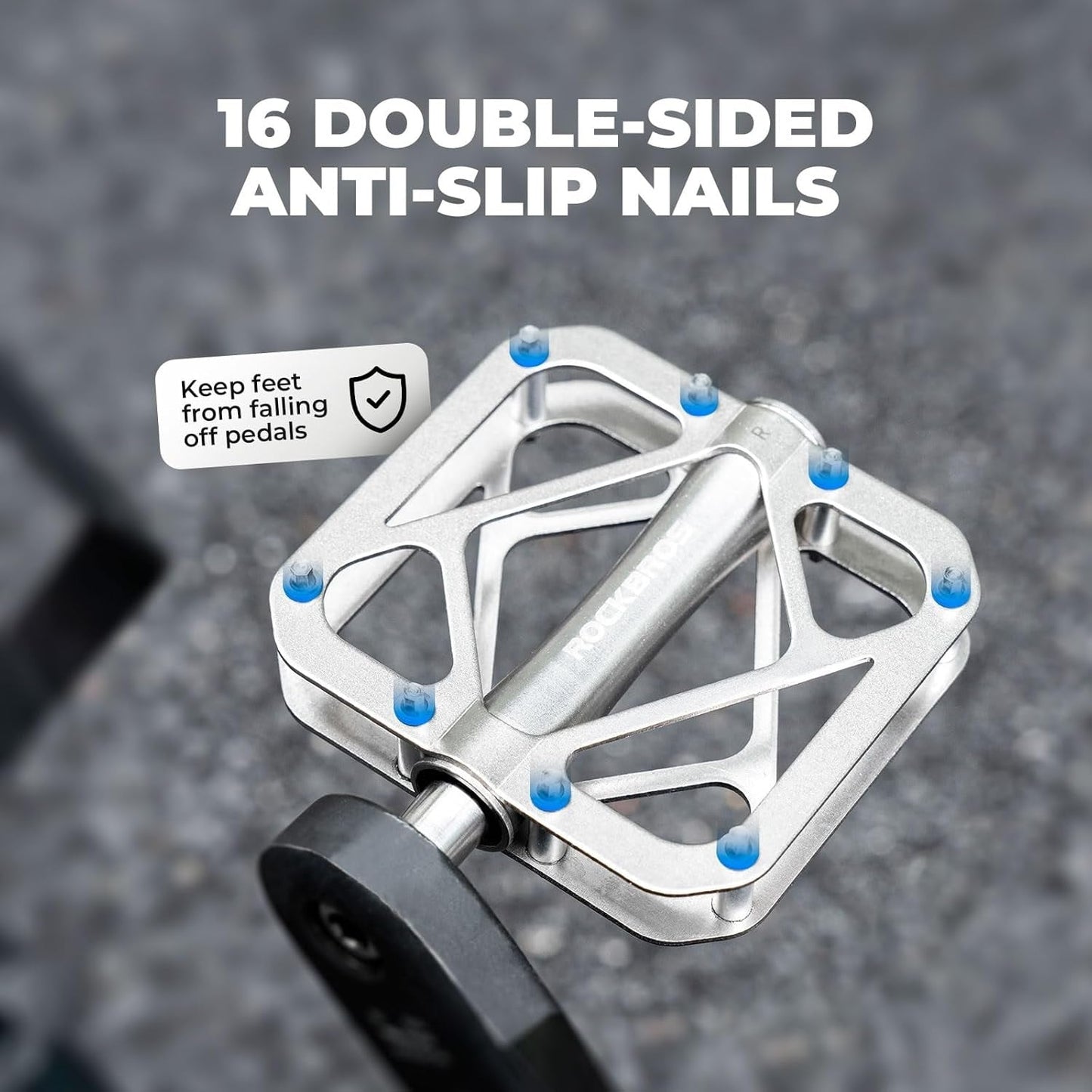 ROCKBROS fietspedalen mountainbike gemaakt van titaniumlegering 3 lagers MTB-pedalenplatform voor MTB 250g licht