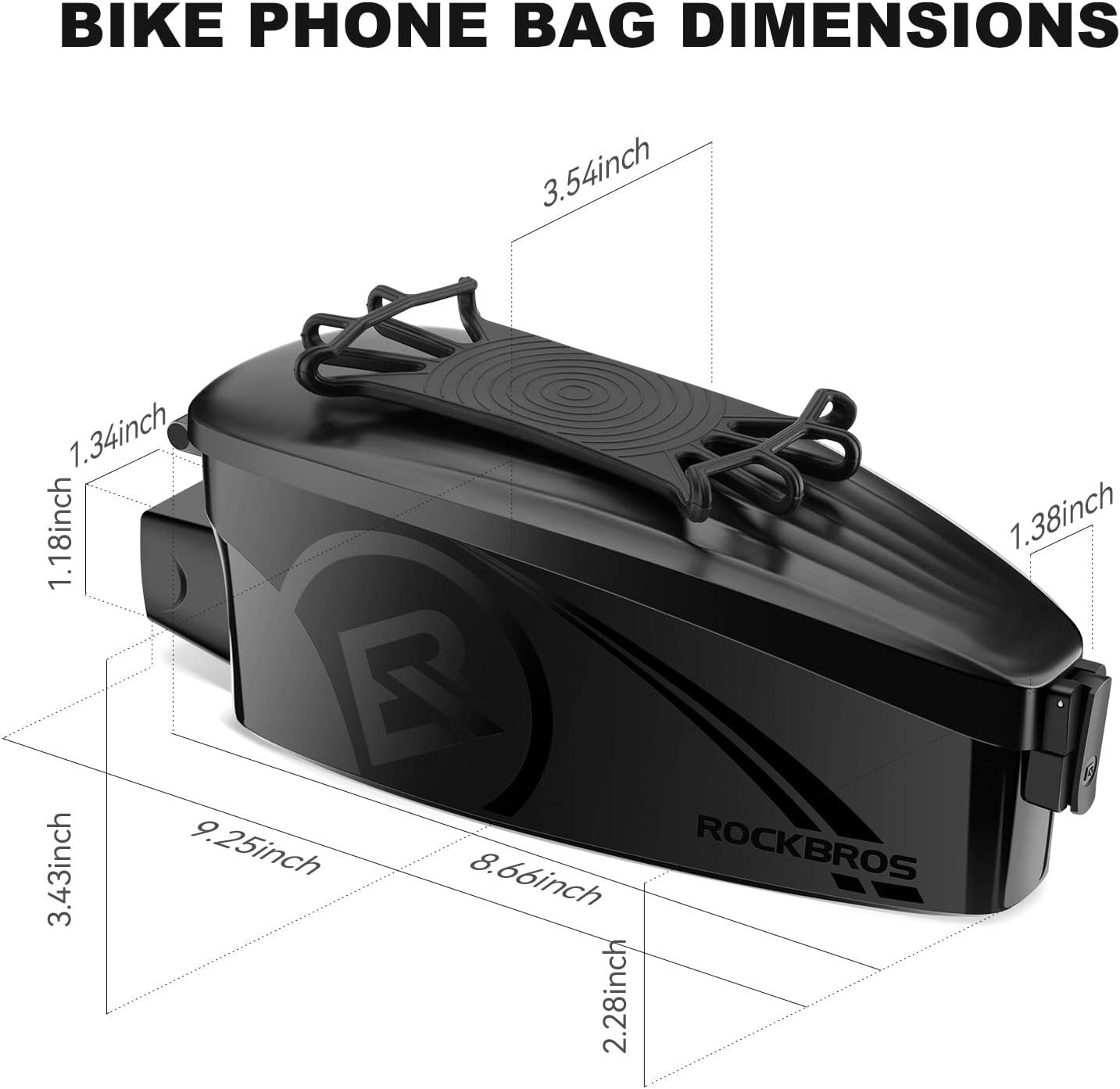 ROCKBROS fietstas frametas met gsm-houder voor 4-6,5 inch gsm