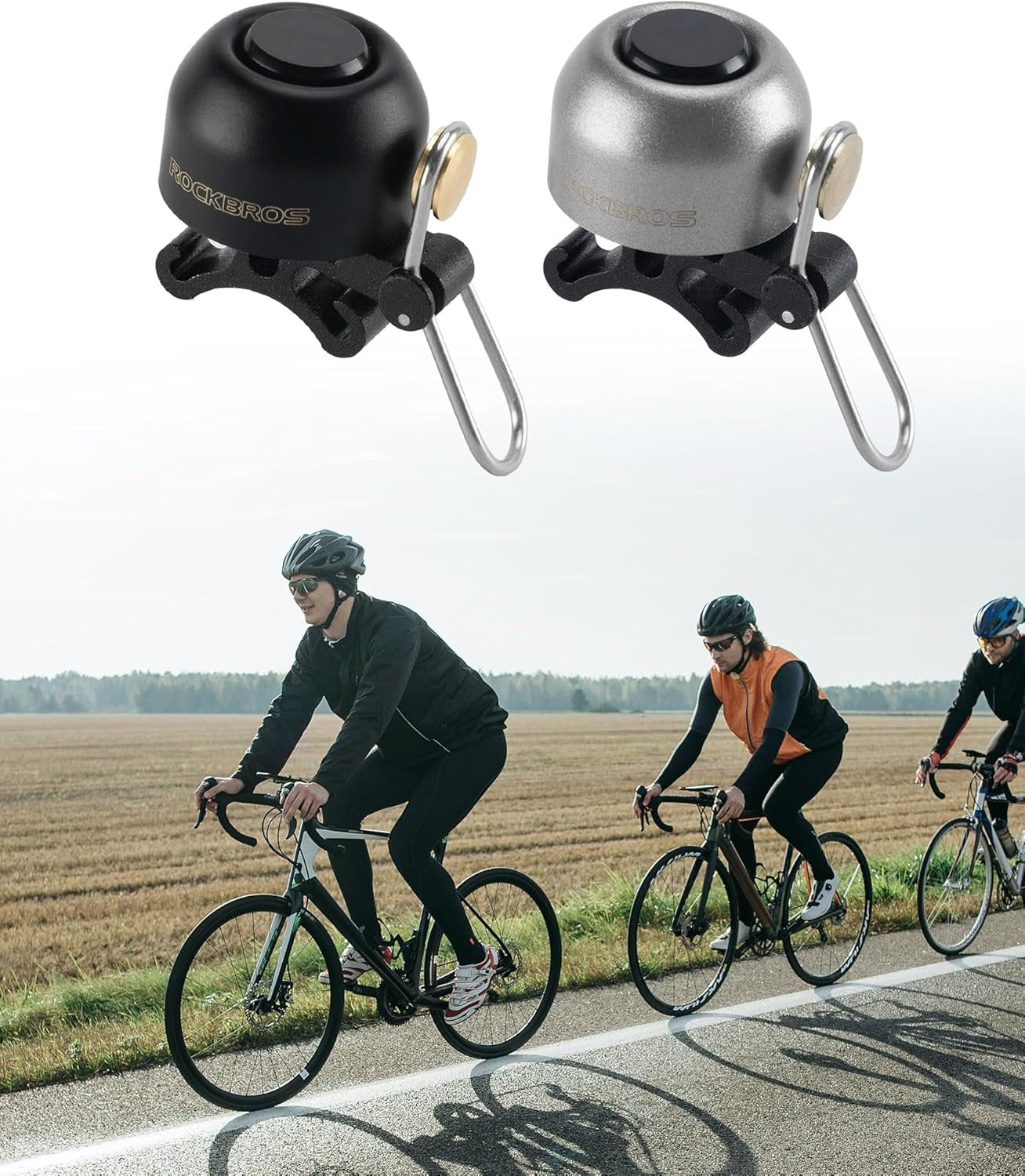 ROCKBROS fietsbel stuur klassiek, mountainbike retro fietsbel luide bel fiets koperen fietsbel voor 22-34 mm