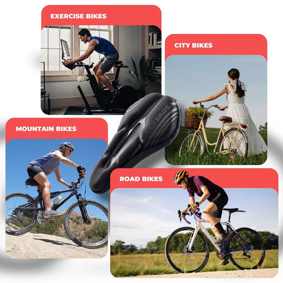 ROCKBROS fietszadelhoes gelzadelhoes met regenhoes unisex