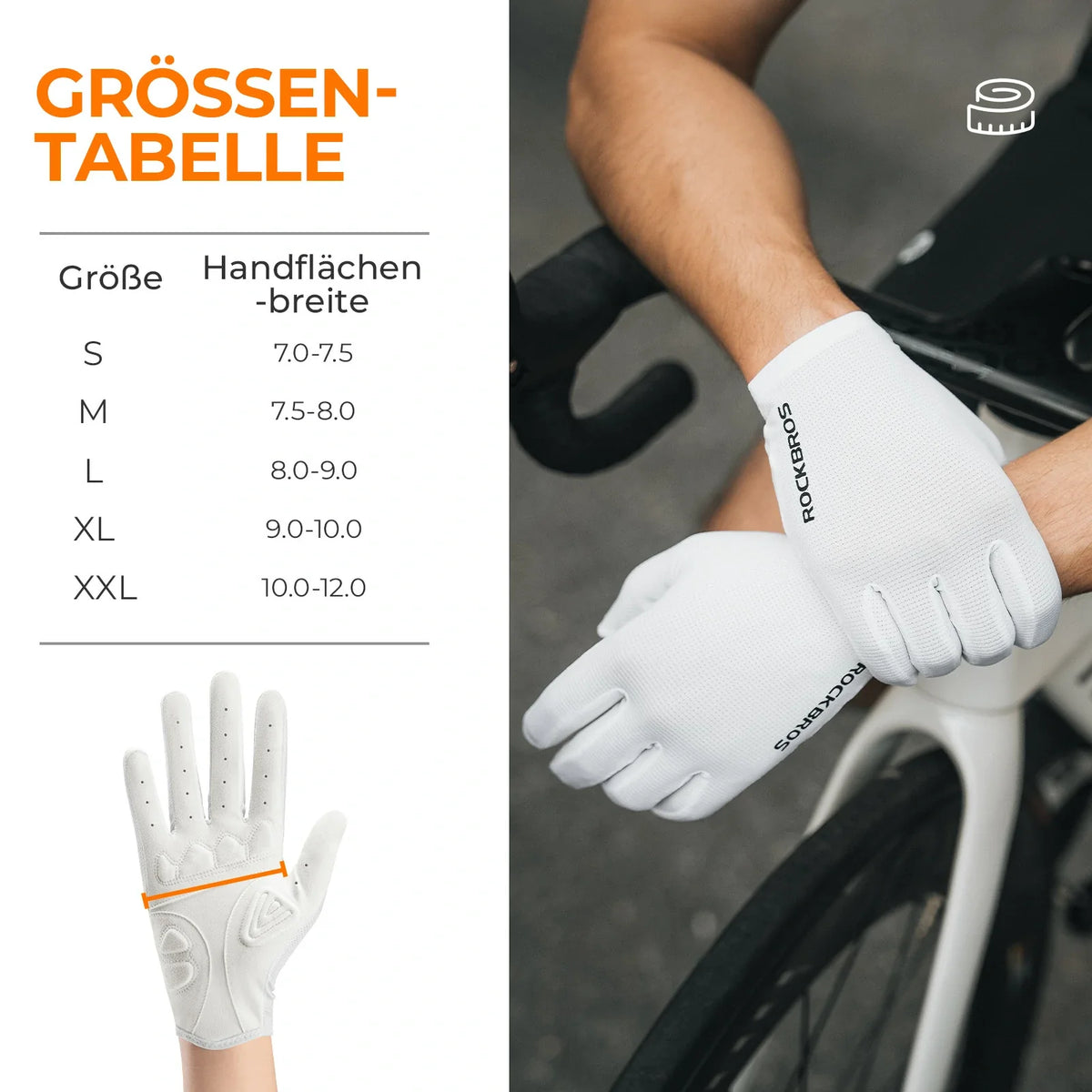 ROCKBROS fietshandschoenen, fietshandschoenen met touchscreen op alle vingers