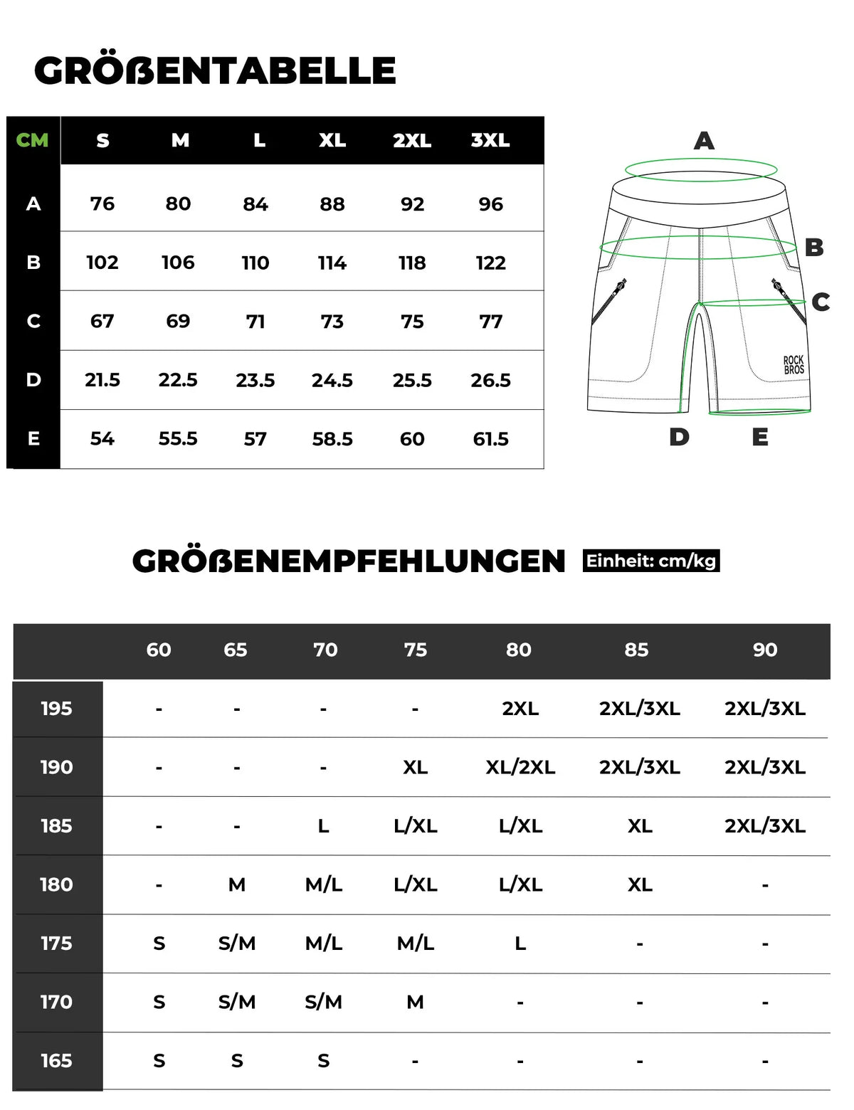 ROCKBROS Heren Sport Shorts Fietsbroek - Magnetische Taillesluiting, 4-Zakken-Design