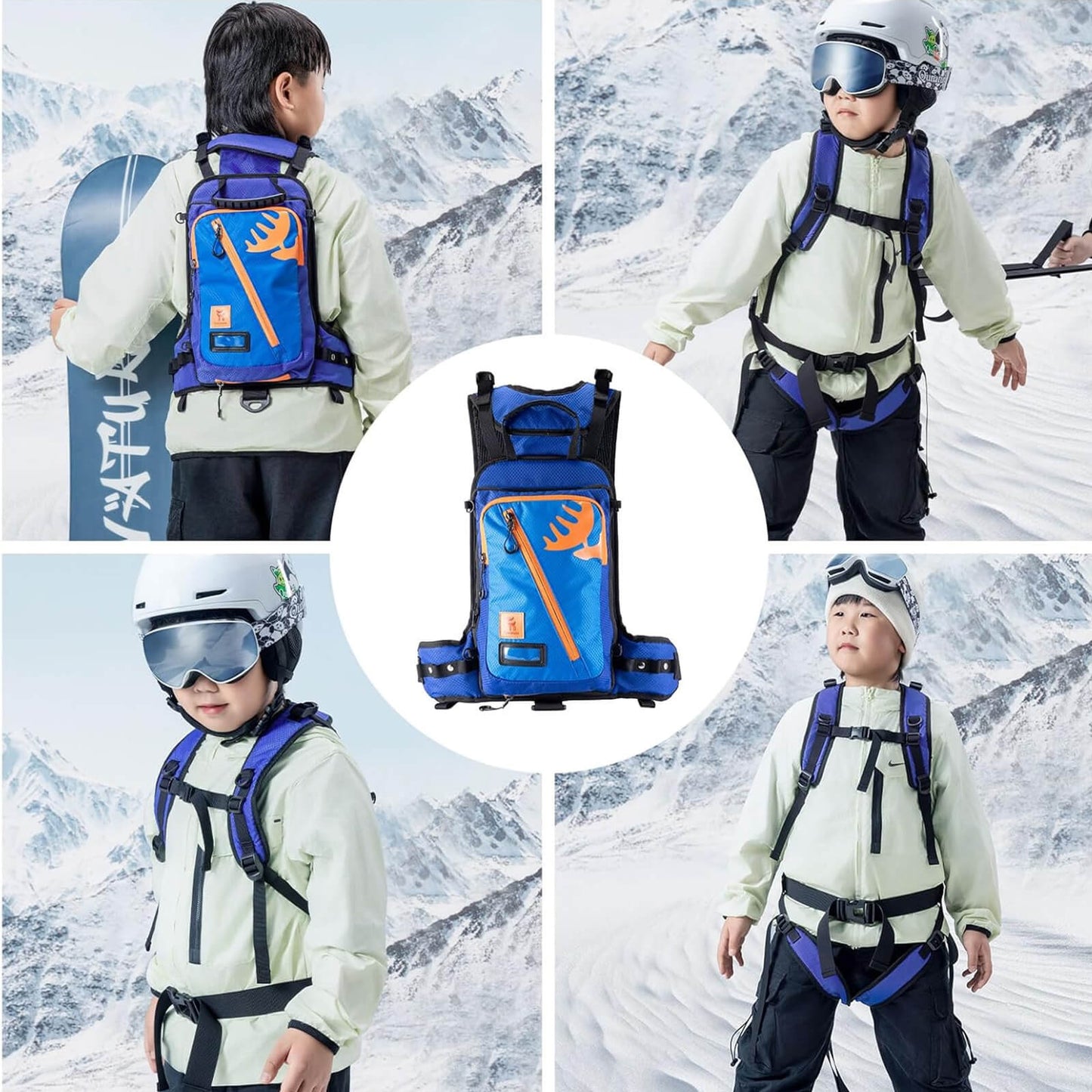 Ski-trainingsrugzak voor kinderen met schouderband Quanture