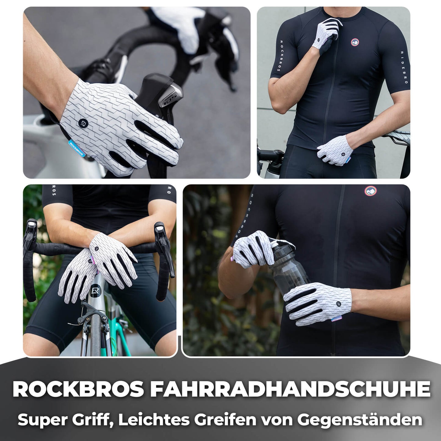 ROCKBROS fietshandschoenen met touchscreenfunctionaliteit