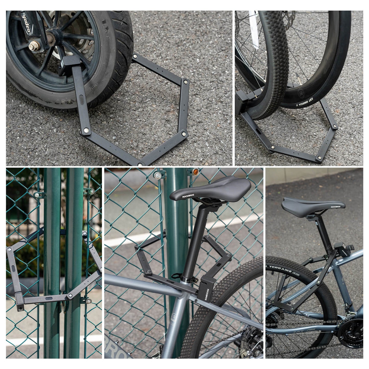 Opvouwbaar fietsslot 104 cm Opvouwbaar ROCKBROS