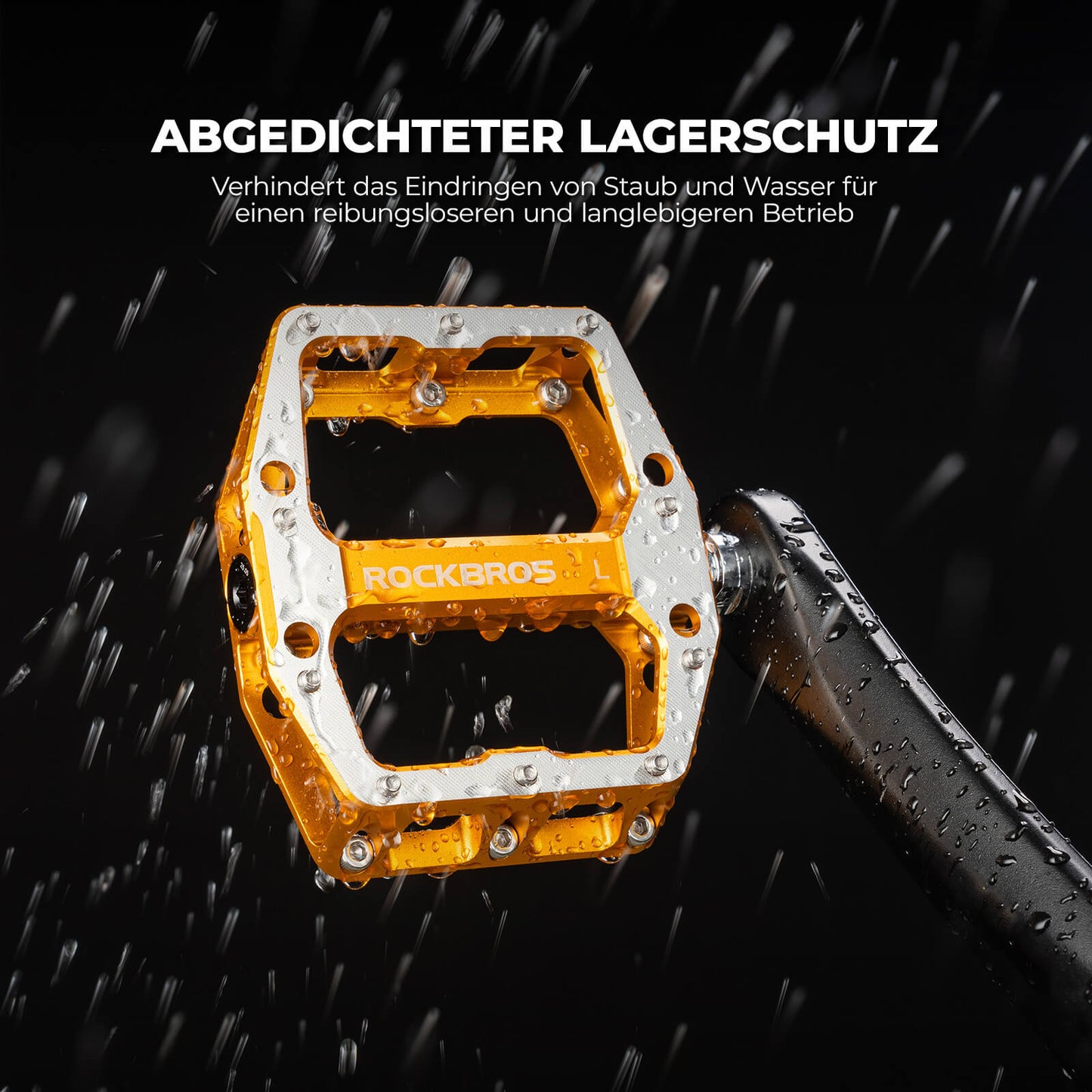 Pedalen met antislip pinnen - Breed platform & chroom-molybdeen as ROCKBROS
