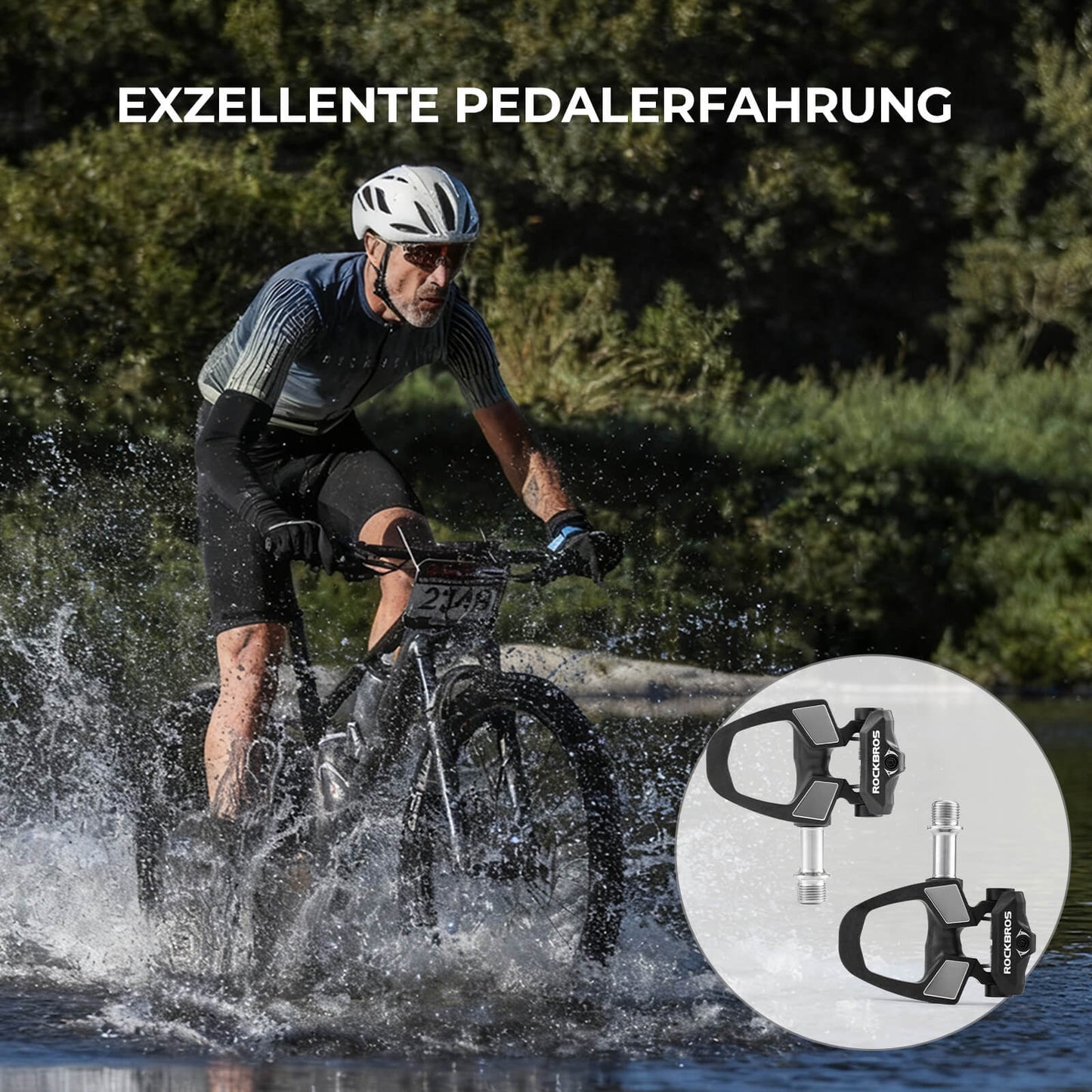 SPD-fietspedalen met verstelbare spanning ROCKBROS