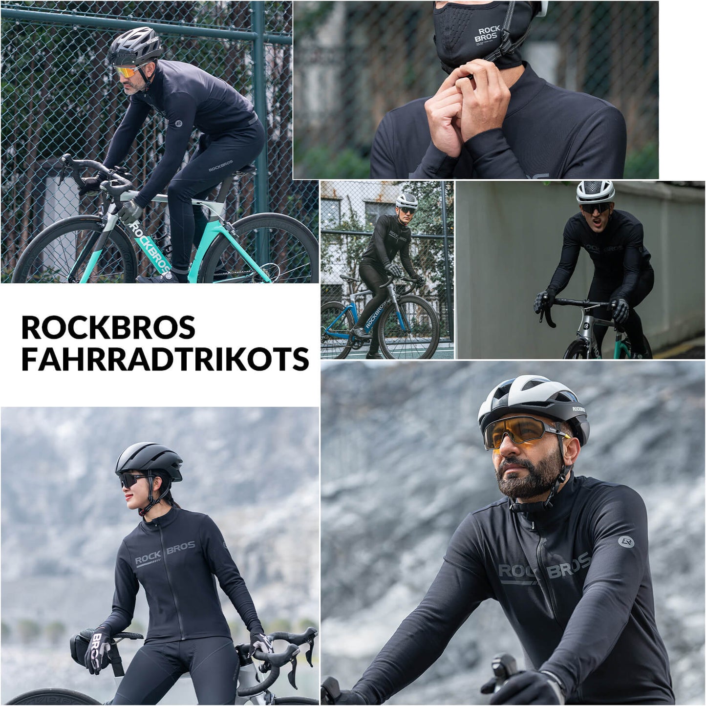 Fietsjas en -broek, winterpak, sportieve fietskleding, ROCKBROS