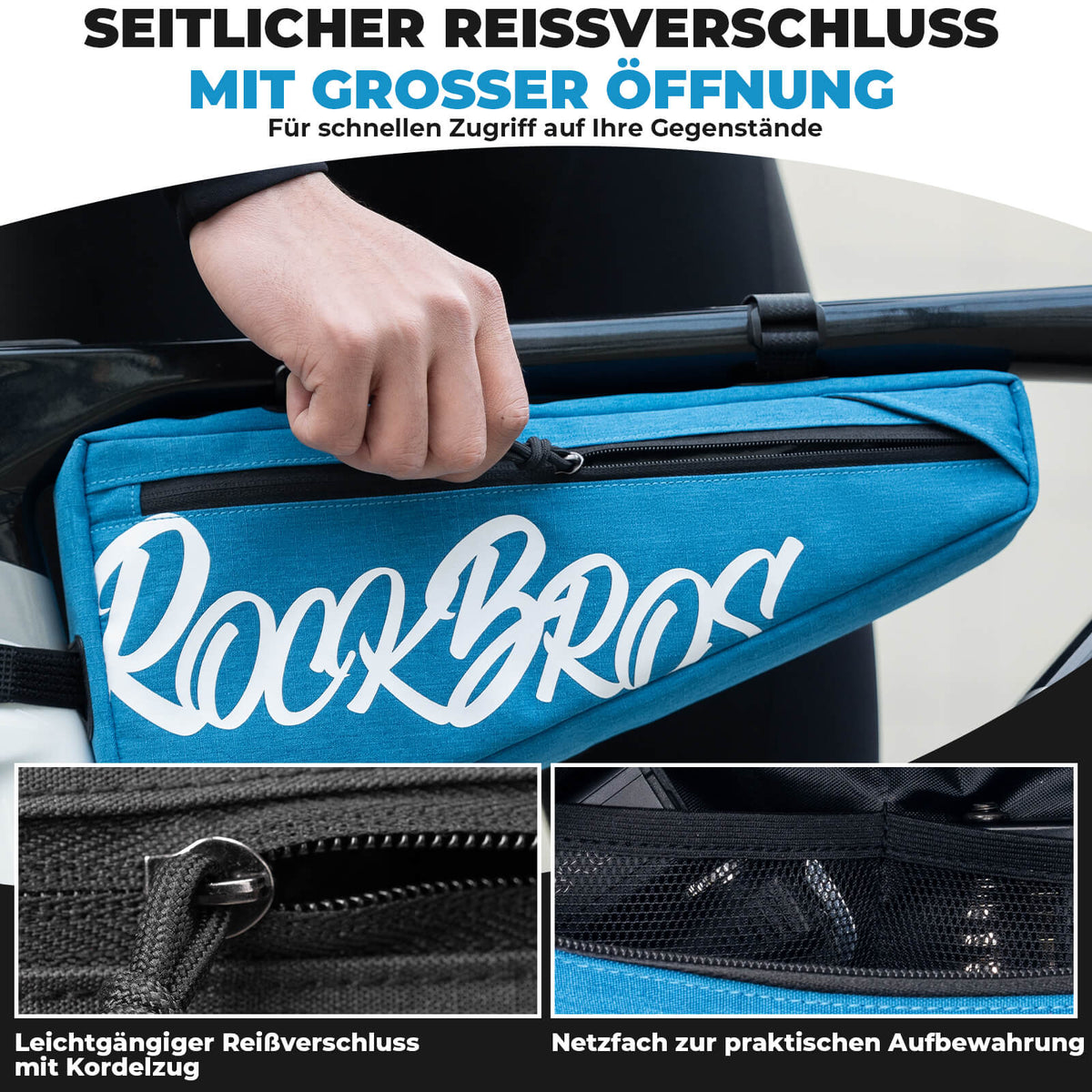 ROCKBROS Frametas met klittenbandsluiting 1,9L - SketchRide Series
