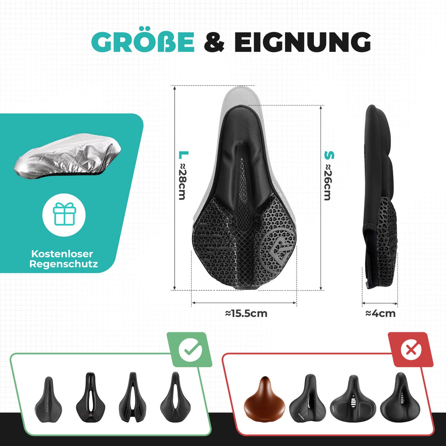 Fietszadelhoes, zadelhoes, 3D schokabsorberende vulling, ROCKBROS