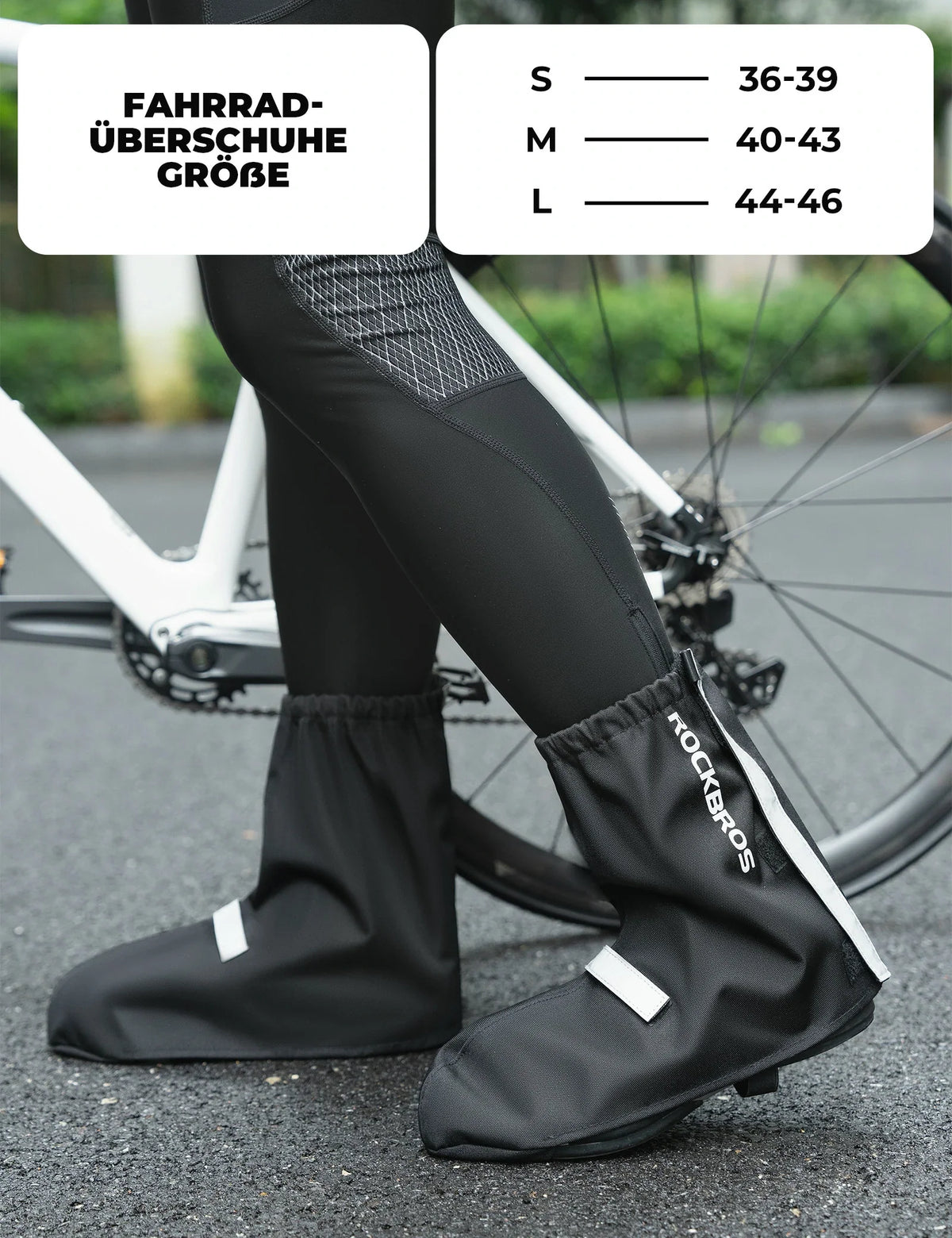 ROCKBROS Fietsoverschoenen Reflecterend Waterdicht met Klittenbandsluiting