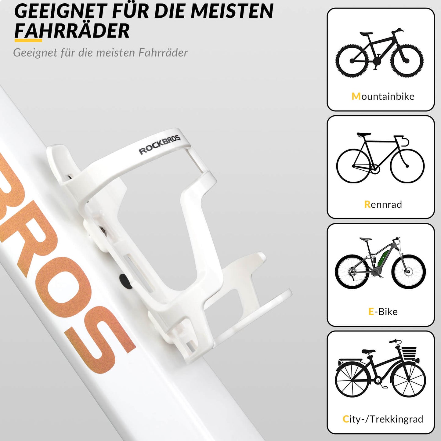 Flessenhouder, fietsaccessoire, lichtgewicht, stevig, ROCKBROS