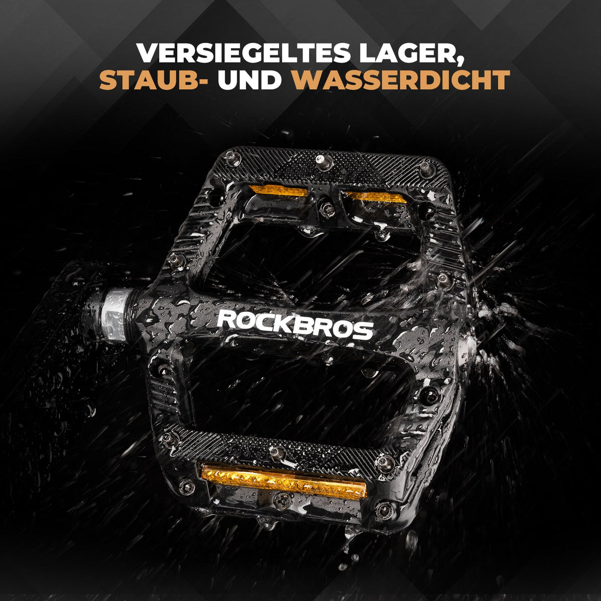 ROCKBROS Platte Fietspedalen Antislip met Reflecterende Strepen