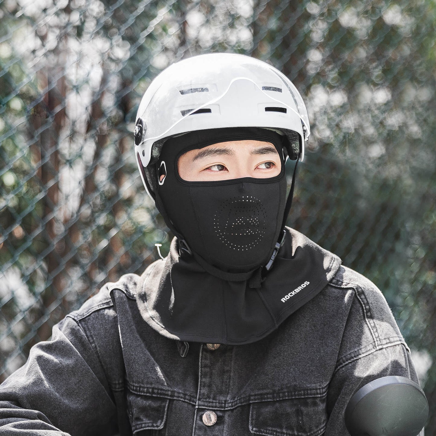 Balaclava gezichtsmasker, herfst/winter, warm, met opening voor bril, ROCKBROS