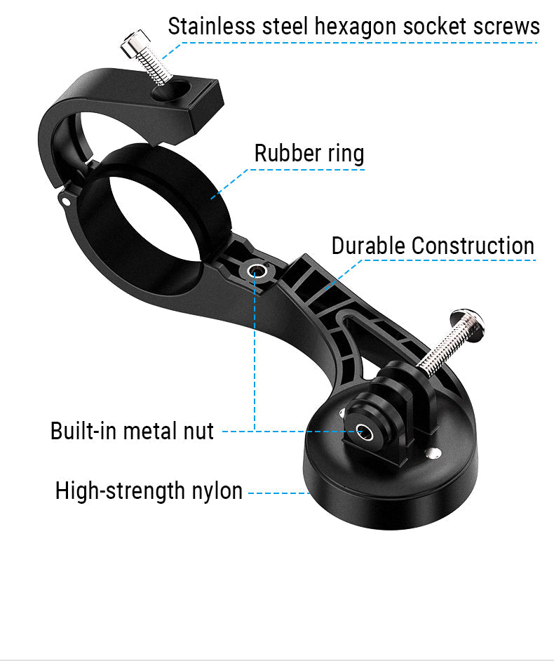 TOWILD AS90 Fietsstuur Zaklamp Mount Uitbreiding Beugel voor Fietscomputer Licht en GoPro GARMIN XOSS iGPSport