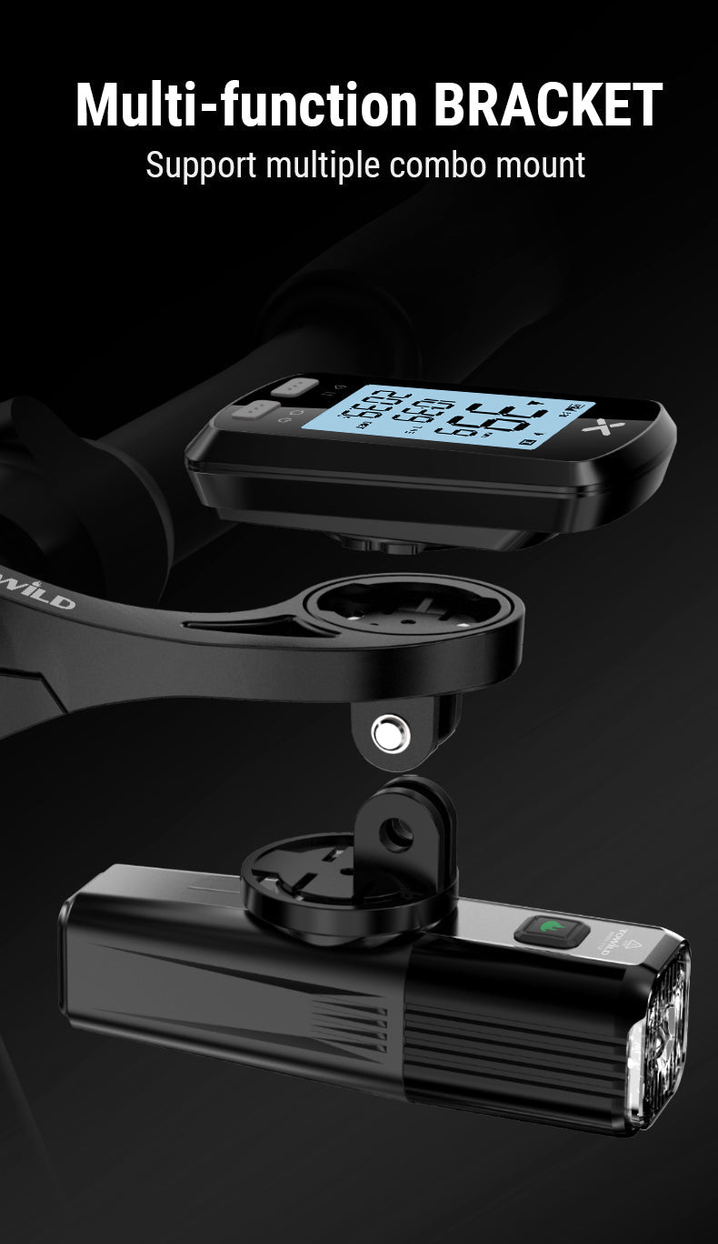 TOWILD AS90 Fietsstuur Zaklamp Mount Uitbreiding Beugel voor Fietscomputer Licht en GoPro GARMIN XOSS iGPSport