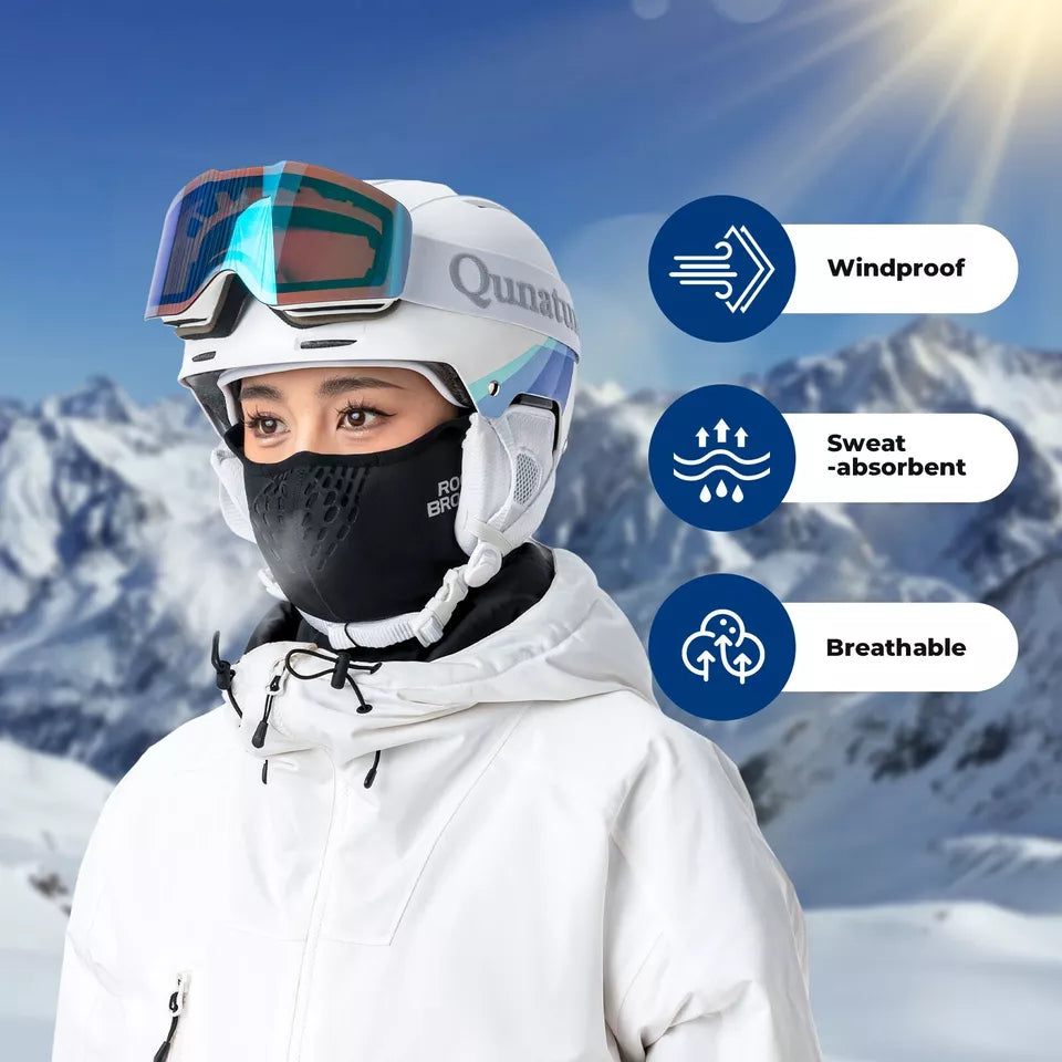 ROCKBROS Winter Half Bivakmuts E-bike/Fiets/Motormasker Fleece Slaap Warm