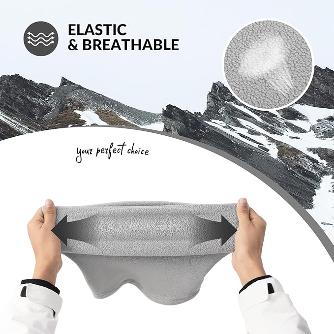 Qunature Winter Nekwarmer Ski Tube Sjaal Fleece Dik Winddicht Ademend Thermische Sjaal Dames & Heren voor Buitensporten Skiën Hardlopen Fietsen Snowboarden
