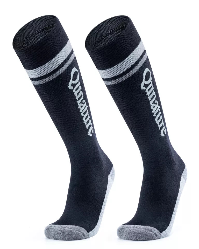 Qunature 1 paar skisokken, unisex skisokken voor skiën, snowboarden, wintersport
