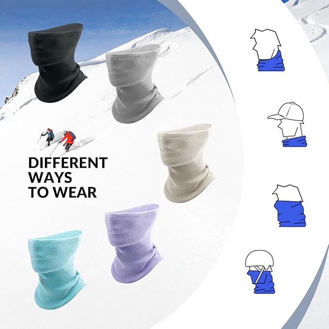 Qunature Winter Nekwarmer Ski Tube Sjaal Fleece Dik Winddicht Ademend Thermische Sjaal Dames & Heren voor Buitensporten Skiën Hardlopen Fietsen Snowboarden