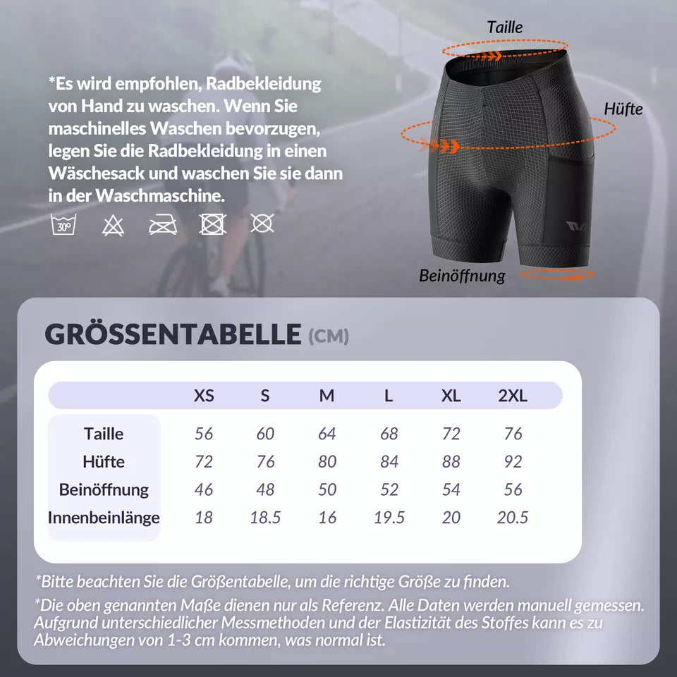 ROCKBROS TVI fietsbroek dames fietsbroek 4D gewatteerde fietsbroek korte legging