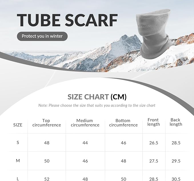 Qunature Winter Nekwarmer Ski Tube Sjaal Fleece Dik Winddicht Ademend Thermische Sjaal Dames & Heren voor Buitensporten Skiën Hardlopen Fietsen Snowboarden