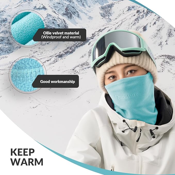 Qunature Bivakmuts Winterwarme bivakmuts Thermische winddichte bivakmuts Skimasker voor buitenactiviteiten zoals fietsen, motorrijden, snowboarden, skiën, nekwarmer voor dames/heren, unisex