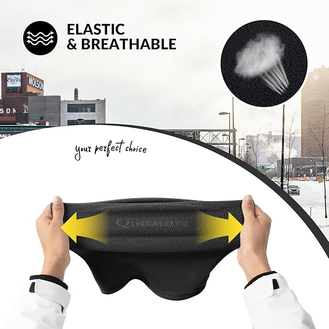 Qunature Bivakmuts Winterwarme bivakmuts Thermische winddichte bivakmuts Skimasker voor buitenactiviteiten zoals fietsen, motorrijden, snowboarden, skiën, nekwarmer voor dames/heren, unisex