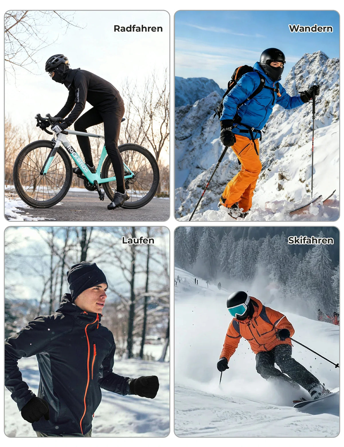 ROCKBROS Keerbare thermo-muts (2-in-1) wintermuts met oorbescherming
